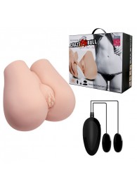 Реалистичный мастурбатор с вибрацией и двумя тоннелями - вагиной и анусом - Baile - в Домодедово купить с доставкой