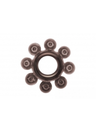 Чёрное эрекционное кольцо Rings Bubbles - Lola Games - в Домодедово купить с доставкой