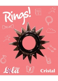 Чёрное эрекционное кольцо Rings Cristal - Lola Games - в Домодедово купить с доставкой