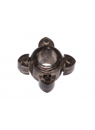 Чёрное эрекционное кольцо Rings Screw - Lola Games - в Домодедово купить с доставкой