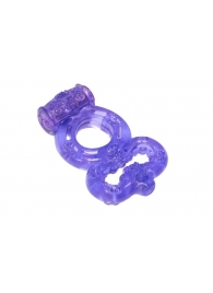 Фиолетовое эрекционное кольцо Rings Treadle с подхватом - Lola Games - в Домодедово купить с доставкой