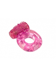 Розовое эрекционное кольцо с вибрацией Rings Axle-pin - Lola Games - в Домодедово купить с доставкой