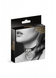 Черный чокер с двумя кольцами - Bijoux Pour Toi - купить с доставкой в Домодедово