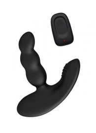 Черный силиконовый стимулятор простаты Levett Nitoc с пультом ДУ - Levett - в Домодедово купить с доставкой