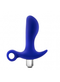 Синий стимулятор простаты с ручкой-кольцом Performance Prostimulator 02 - Blush Novelties - в Домодедово купить с доставкой