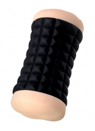 Двухсторонний мастурбатор JOS JANICE в черном цилиндре - JOS - в Домодедово купить с доставкой