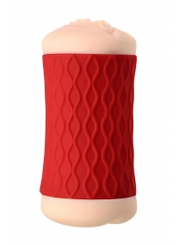 Двухсторонний мастурбатор JOS  NADIN в красном цилиндре - JOS - в Домодедово купить с доставкой