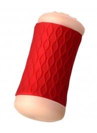 Двухсторонний мастурбатор JOS  NADIN в красном цилиндре - JOS - в Домодедово купить с доставкой