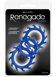 Набор из 3 синих эрекционных колец Renegade Gears - NS Novelties - в Домодедово купить с доставкой