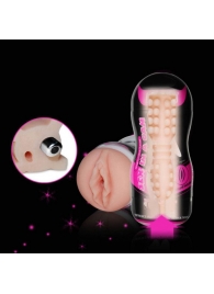 Мастурбатор-вагина Sex In A Can Vibra Vagina Tunnel - Lovetoy - в Домодедово купить с доставкой