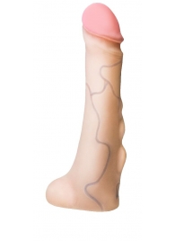 Реалистичная насадка с мошонкой REAL Standard - 18 см. - LOVETOY (А-Полимер) - купить с доставкой в Домодедово