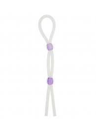 Прозрачное эрекционное кольцо-лассо SILICONE LASSO COCK RING DUAL BEADS - NMC - в Домодедово купить с доставкой