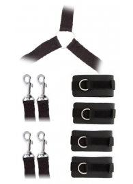 Комплект наручников и поножей LUXURIOUS BED RESTRAINT CUFF SET - Blush Novelties - купить с доставкой в Домодедово