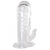 Прозрачная гелевая насадка с клиторальным отростком - 13 см. - Toyfa Basic - в Домодедово купить с доставкой