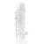 Закрытая прозрачная рельефная насадка Crystal sleeve - 13 см. - Erowoman-Eroman - в Домодедово купить с доставкой