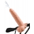 Телесный полый страпон с имитацией эякуляции 7.5  Hollow Squirting Strap-On with Balls Flesh - 21,6 см. - Pipedream - купить с доставкой в Домодедово