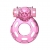 Розовое эрекционное кольцо с вибрацией Pink Bear - Baile - в Домодедово купить с доставкой