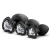 Набор из 3 черных пробок с прозрачным кристаллом-сердечком Bling Plugs Training Kit - Blush Novelties - купить с доставкой в Домодедово