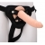 Телесный страпон на черных трусиках STRAP ON REAL DILDO - 20 см. - Dream Toys - купить с доставкой в Домодедово