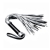 Серебристая плетка Struggle My Flogger с черной ручкой - 45 см. - Lovetoy - купить с доставкой в Домодедово