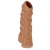 Телесная насадка с венками и открытой головкой Nude Sleeve L - 14 см. - KOKOS - в Домодедово купить с доставкой