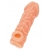 Телесная закрытая насадка с венками Cock Sleeve Size L - 17,6 см. - KOKOS - в Домодедово купить с доставкой