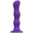 Фиолетовая насадка Strap-On-Me Dildo Geisha Balls size M - Strap-on-me - купить с доставкой в Домодедово