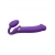 Фиолетовый безремневой вибрострапон Silicone Bendable Strap-On - size XL - Strap-on-me - купить с доставкой в Домодедово