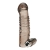 Дымчатая насадка на пенис с вибрацией  Vibrating Penis Enhancing Sleeve Extension - 13,3 см. - BlueLine - в Домодедово купить с доставкой