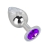 Большой плаг из стали с фиолетовым кристаллом Violet Dream - 9,5 см. - Erotic Fantasy - купить с доставкой в Домодедово