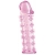 Розовая насадка на пенис с шипами - 12,5 см. - A-toys - в Домодедово купить с доставкой