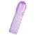 Фиолетовая рельефная насадка на пенис - 13,5 см. - A-toys - в Домодедово купить с доставкой