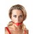 Силиконовый кляп-шар на чёрных ремешках Red Gag silicone - Orion - купить с доставкой в Домодедово