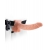 Телесный полый страпон с вибрацией Vibrating Hollow Strap-On with Balls - 24 см. - Pipedream - купить с доставкой в Домодедово