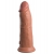 Карамельный вибратор-реалистик 8  Vibrating Silicone Dual Density Cock - 22 см. - Pipedream