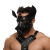 Черная кожаная маска «Собака» - Crazy Handmade - купить с доставкой в Домодедово