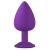 Большая фиолетовая анальная пробка Emotions Cutie Large с голубым кристаллом - 10 см. - Lola Games - купить с доставкой в Домодедово