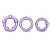 Набор из 3 фиолетовых эрекционных колец Stay Hard Beaded Cockrings - Blush Novelties - в Домодедово купить с доставкой