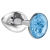 Малая серебристая анальная пробка Diamond Light blue Sparkle Small с голубым кристаллом - 7 см. - Lola Games - купить с доставкой в Домодедово