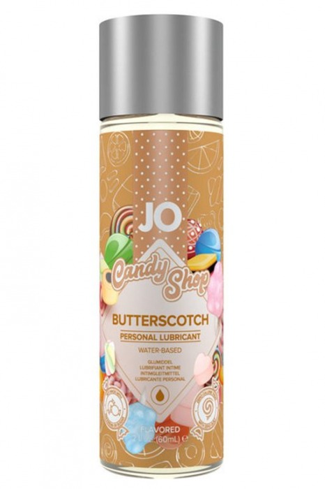 Смазка на водной основе Candy Shop Butterscotch с ароматом ирисок - 60 мл. - System JO - купить с доставкой в Домодедово