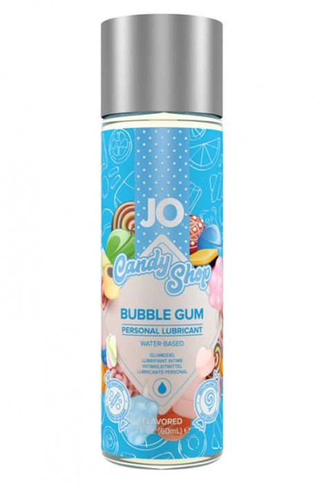 Смазка на водной основе Candy Shop Bubblegum с ароматом жвачки - 60 мл. - System JO - купить с доставкой в Домодедово
