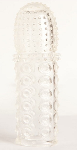 Прозрачная закрытая гелевая насадка - 13,5 см. - Toyfa Basic - в Домодедово купить с доставкой