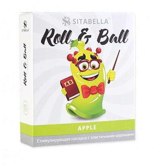 Стимулирующий презерватив-насадка Roll   Ball Apple - Sitabella - купить с доставкой в Домодедово