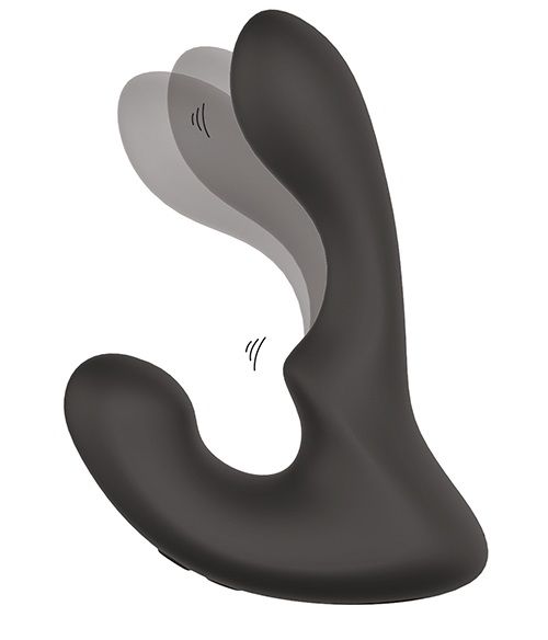 Чёрный массажер простаты с 2 моторами BOOTY ROCKER - Dream Toys - в Домодедово купить с доставкой