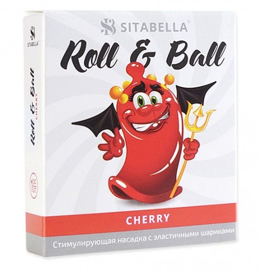 Стимулирующий презерватив-насадка Roll   Ball Cherry - Sitabella - купить с доставкой в Домодедово