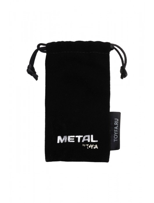 Серебристая коническая анальная пробка с красным кристаллом - 8 см. - ToyFa - купить с доставкой в Домодедово