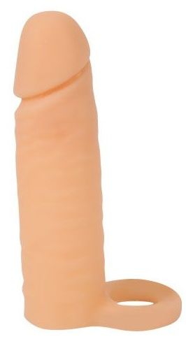 Насадка на фаллос с кольцом для мошонки - 16 см. - Sex Expert - в Домодедово купить с доставкой
