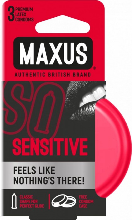Ультратонкие презервативы в железном кейсе MAXUS Sensitive - 3 шт. - Maxus - купить с доставкой в Домодедово