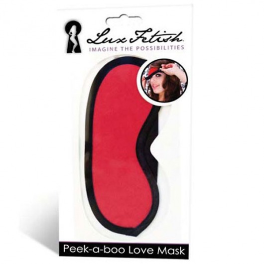 Красная маска на глаза Peek-a-Boo - Lux Fetish - купить с доставкой в Домодедово