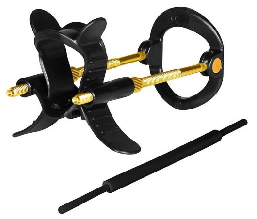 Черно-золотистый экстендер для пениса Sex Expert - Sex Expert - в Домодедово купить с доставкой